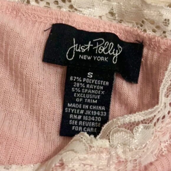 Just Polly New York long sleeve pink top - Picture 3 of 3